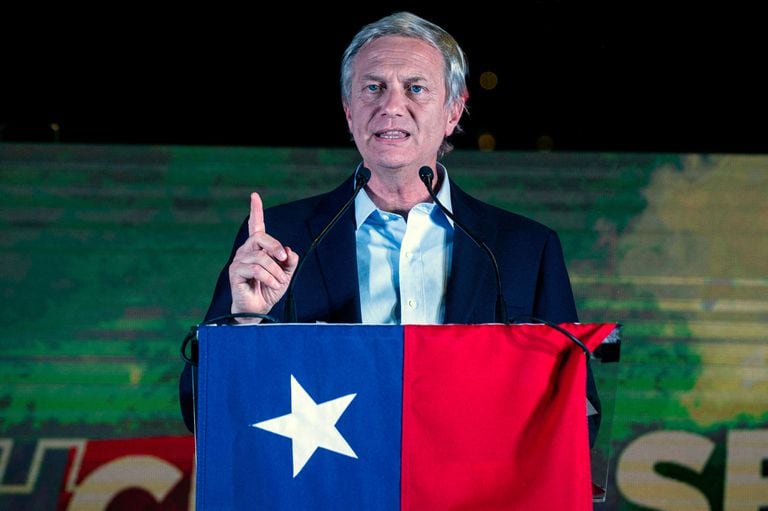 El candidato presidencial chileno José Antonio Kast, del Partido Republicano