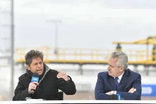 Kicillof junto a Alberto Fernández, en el último acto juntos en Neuquén