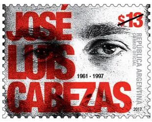 La estampilla en honor a José Luis Cabezas