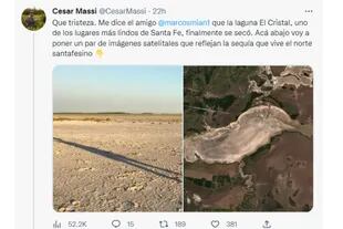 Un usuario de Twitter compartió las imágenes estremecedoras de los efectos de la sequía