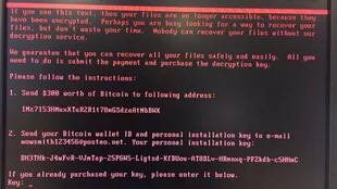 En las computadoras infectadas, aparece un cartel que reclama el pago de 300 dólares en bitcoins para permitir al usuario recuperar el acceso a los archivos