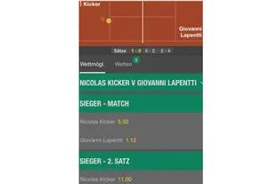 El partido que Kicker arregló en Barranquilla 2015 generó movimientos fuera de lo común en las casas de apuestas y, pese a que era el favorito y ganó el primer set, terminó pagando más que su rival, Giovanni Lapentti