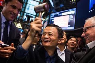 Jack Ma se mostró eufórico en Wall Street