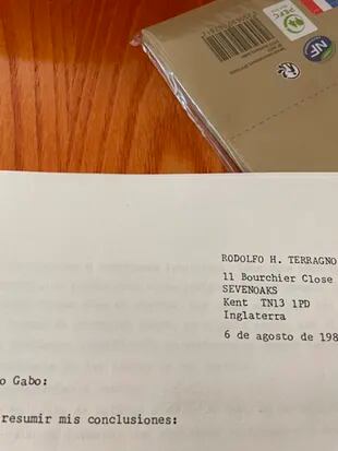  cartas originales enviadas por Terragno a Gabo el 6 de agosto de 1983, después de un año de trabajo conjunto y formar periodistas para aquella redacción que no fue. Las fotos fueron tomadas por Terragno y compartidas con nosotros.