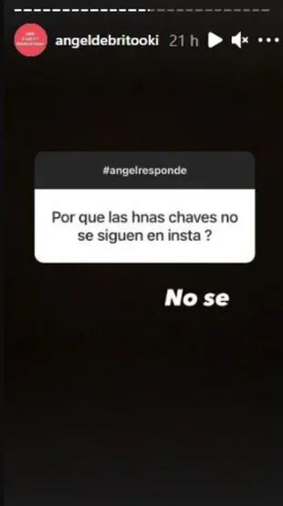 Ángel de Brito afirmó no saber por qué Paula Chaves y su hermana Delfina dejaron de seguirse en Instagram