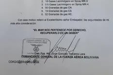 La respuesta del excomandante involucrado en la carta sobre el envío de armamento argentino a Bolivia