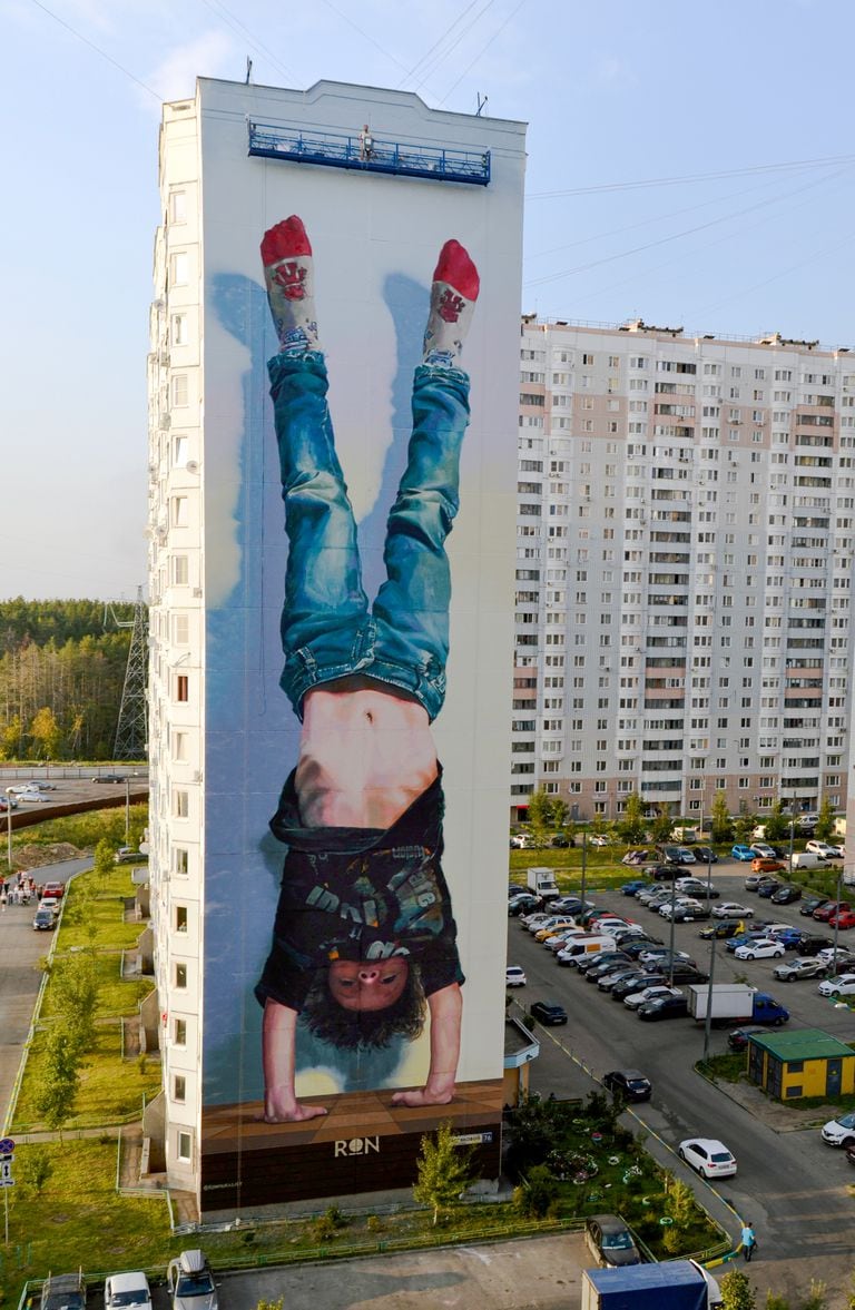 "Parado de manos", Moscú, Rusia, 2019.