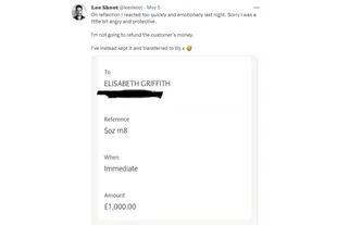 El chef contó en Twitter que le había entregado el dinero a su empleada, en lugar de devolvérselo a su cliente