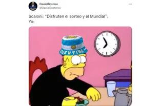 Homero representa los sentimientos de los argentinos (Captura de Twitter)