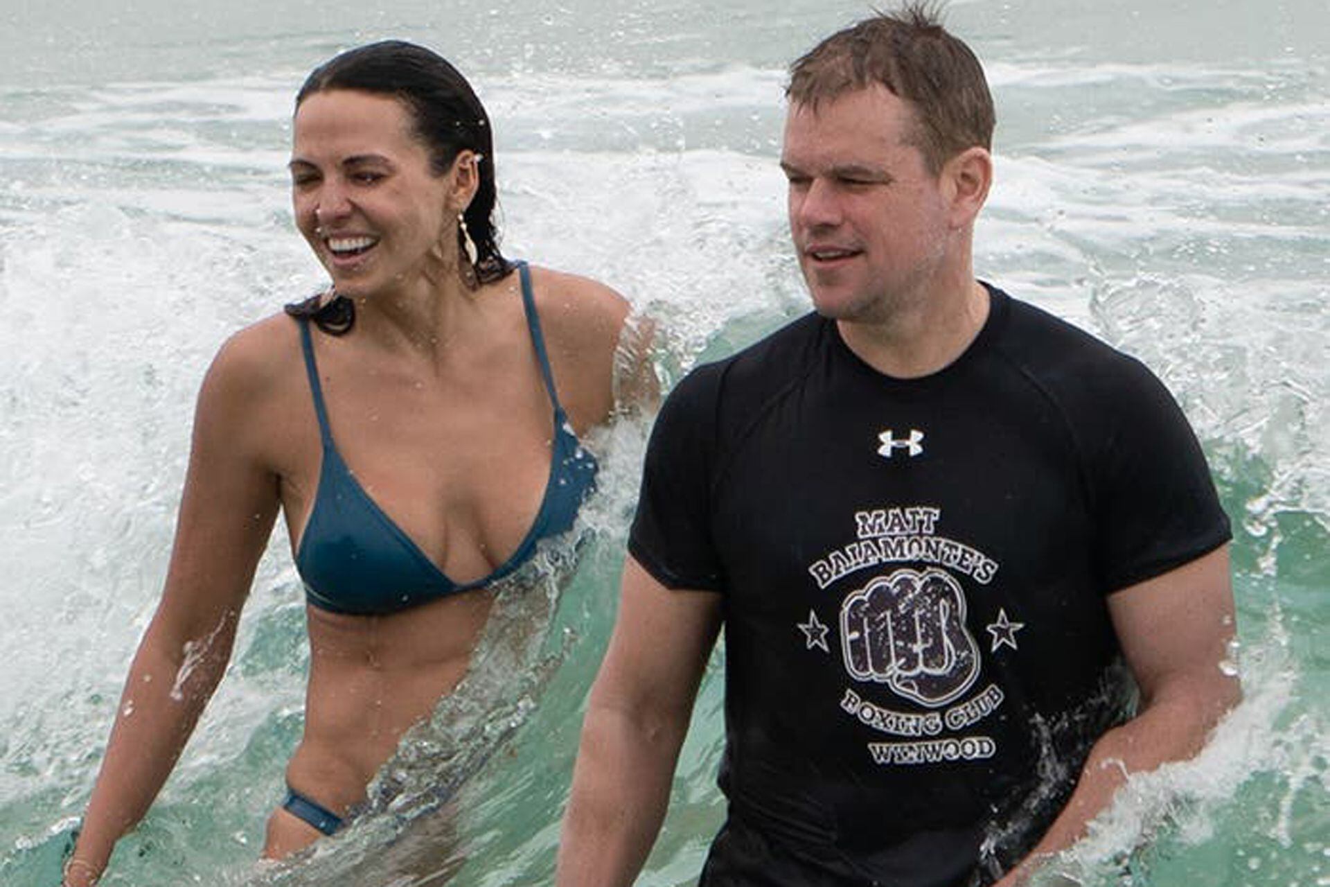 Matt Damon junto a su mujer, de vacaciones en Australia, en febrero pasado