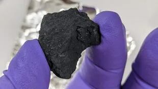 Fragmento del meteorito.