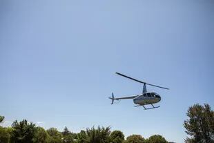 Daniel Saramaga, dueño de Patagonia Flooring, llegó al evento piloteando su propio helicóptero.