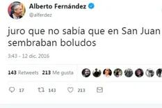 El tuit por el que Alberto Fernández pidió disculpas a los sanjuaninos