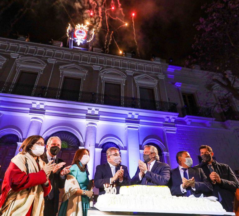 Alberto Fernández durante su visita a Catamarca, la semana pasada, donde participó de la celebración por los 200 años de la autonomía de dicha provincia