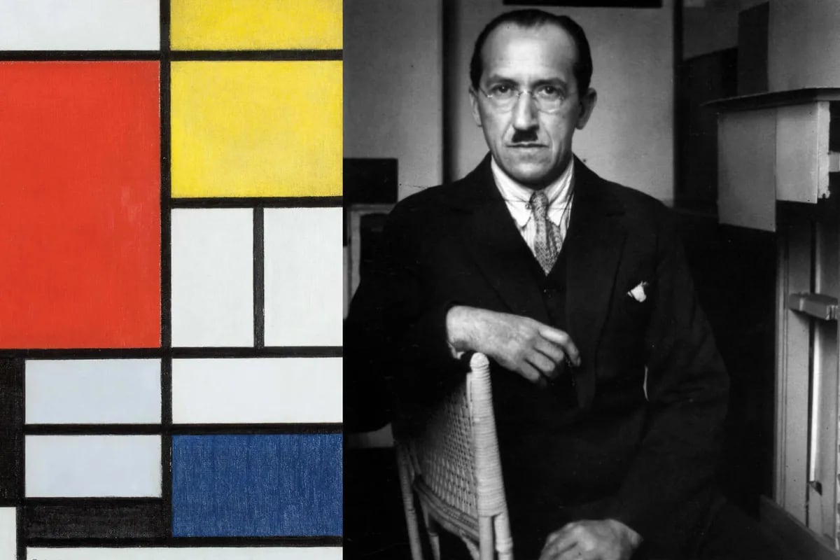 Chaise longue Acerca de la configuración tema Las 6 líneas y 5 colores con que Piet Mondrian cambió el rumbo del arte -  LA NACION