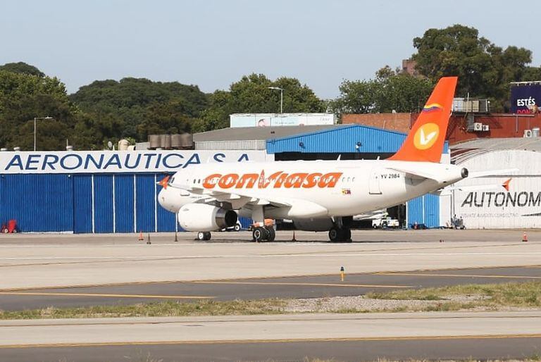 El avión que suele transportar a Nicolás Maduro arribó ayer a Buenos Aires