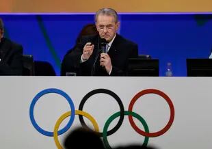 En septiembre de 2013, Jacques Rogge durante una sesión del movimiento olímpico en Buenos Aires.