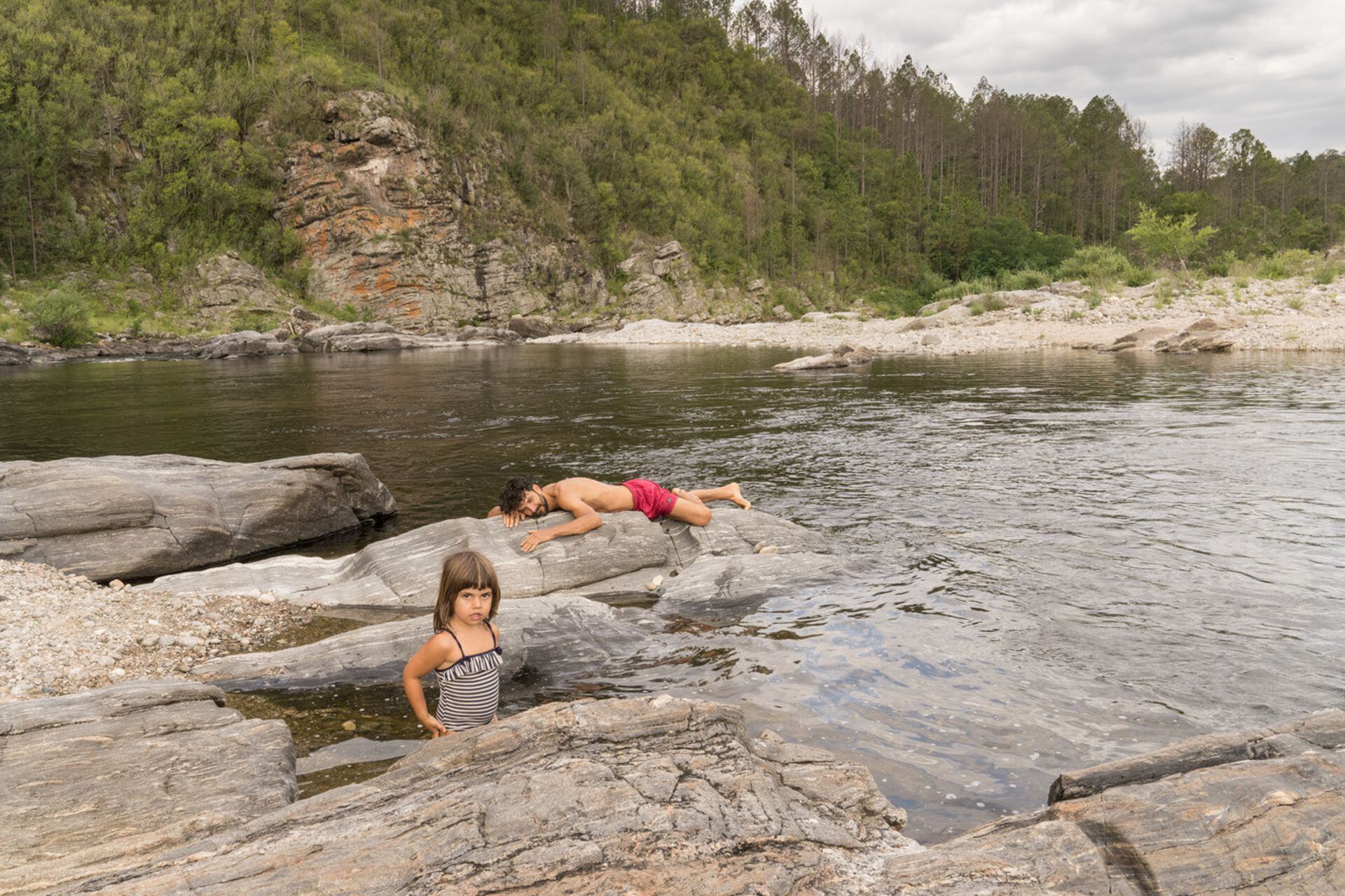 Relax on the stones that border the Rio Grande.  Three of the original nine hectares of Umepay overlook that wild river.  The ecovillage took the name of the hill in front, which in the original language means 