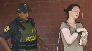 Michaella McCollum fue arrestada por intentar transportar 11 kilos de cocaína fuera de Perú.