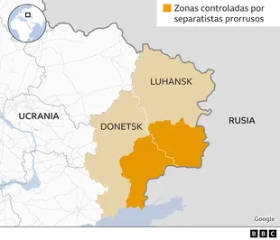 Zonas controladas por los separatistas