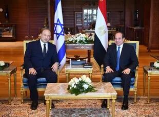13-09-2021 El primer ministro israelí, Naftali Bennett, y el presidente egipcio, Abdelfatá al Sisi POLITICA AFRICA ORIENTE PRÓXIMO ASIA ASIA EGIPTO ISRAEL ORIENTE PRÓXIMO PRESIDENCIA EGIPTO