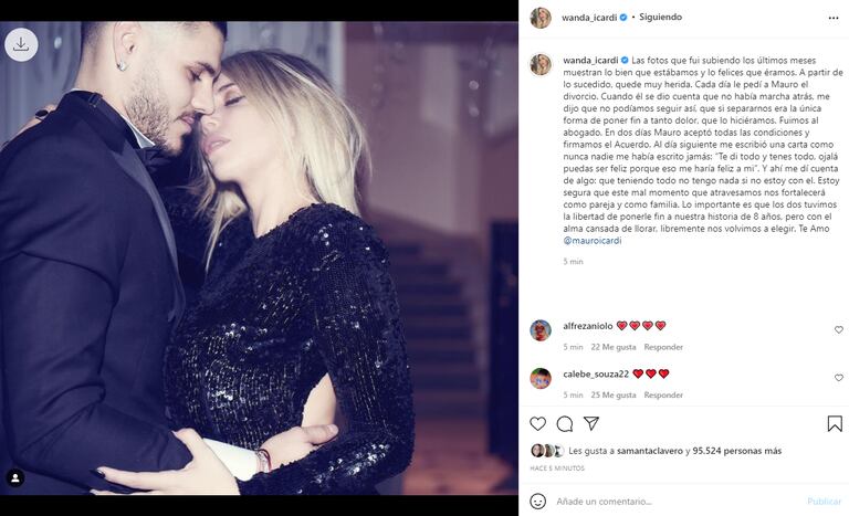 El descargo de Wanda Nara sobre su crisis con Mauro Icardi