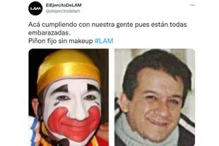 La foto de Piñón Fijo sin maquillaje que compartió la cuenta de LAM en Twitter