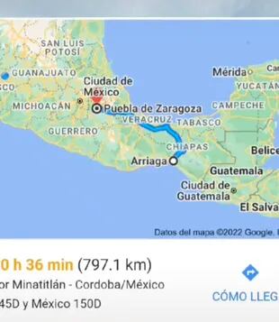 From Oaxaca to Puebla, the migrant from Guatemala took 20 days to arrive