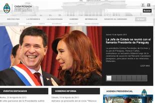 Página web oficial de la Presidencia de la Nación