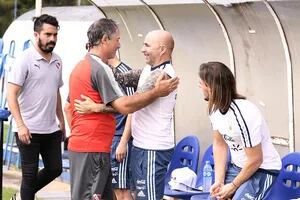 Jorge Sampaoli presenció el entrenamiento de Independiente