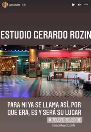 "Estudio Gerardo Rozín", la propuesta que le hizo Zaira Nara a Telefe (Foto: Instagram)