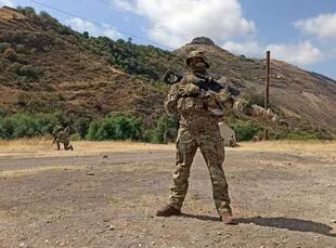 09/06/2021 Militares de Azerbaijan en Lachín, Nagorno Karabaj POLITICA ARMENIA AZERBAIYÁN MINISTERIO DE DEFENSA DE AZERBAIYÁN