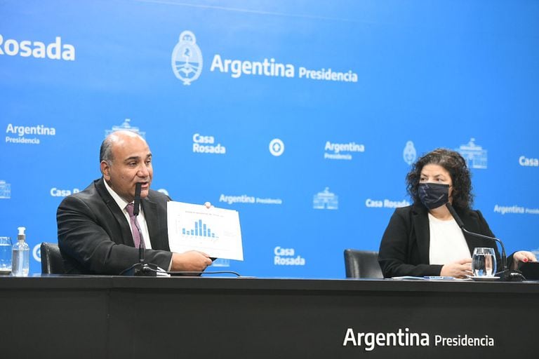 Conferencia de prensa de Juan Manzur y Carla Vizzotti