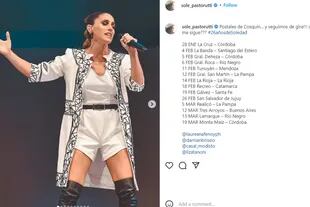 Soledad Pastorutti compartió las imágenes del Festival en Instagram