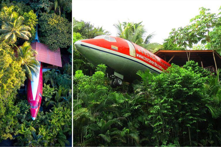 Dormir en el aire sin volar: un avión remodelado es una de las habitaciones estrella del hotel Costa Verde