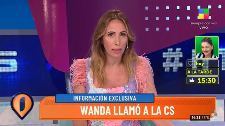Wanda Nara habría llamado a Eugenia 'la China' Suárez para confirmar que la modelo se encontró con su marido (Crédito: Captura de video/América TV)