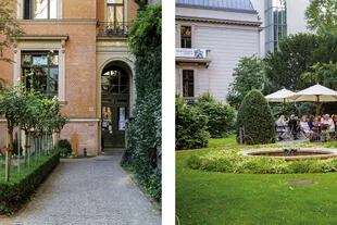 Dos edificios deliciosos a pocas cuadras de lo de Harald: el museo Käthe Kollwitz, que se puede ver desde los jardines del café de la Literaturhaus.