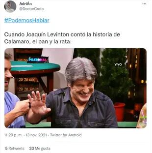 La reacción en redes a las anécdotas de Joaquín Levinton