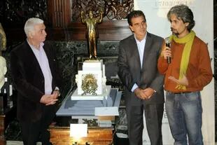 La presentación de la obra ganadora del concurso realizado por el parlamento porteño para homenajear al ex presidente Juan Domingo Perón