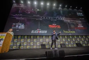 La gran pantalla del auditorio del centro de convenciones de San Diego mostró la larga lista de nuevos proyectos de Marvel para el cine y el streaming