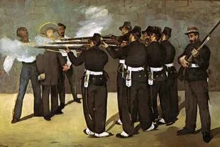 Edouard Manet inmortalizó´el fusilamiento de Maximiliano con una serie de pinturas tituladas "La ejecución del emperador Maximiliano"
