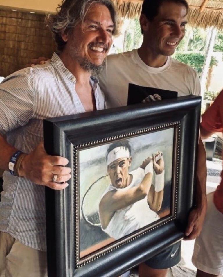 Fabián Pérez también le hizo un retrato a Rafael Nadal