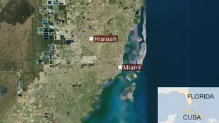 The city of Hialeah is part of Miami-Dade County, in the state of Florida (Credit: BBC)