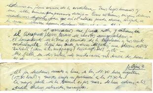 Fragmentos de la última carta enviada por el comandante Zurro a su familia