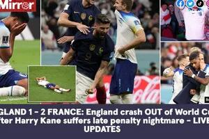 Los medios ingleses, con el “corazón roto” por la derrota contra Francia