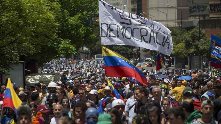 Venezuela realiza constantes movilizaciones contra el gobierno de Nicolás Maduro