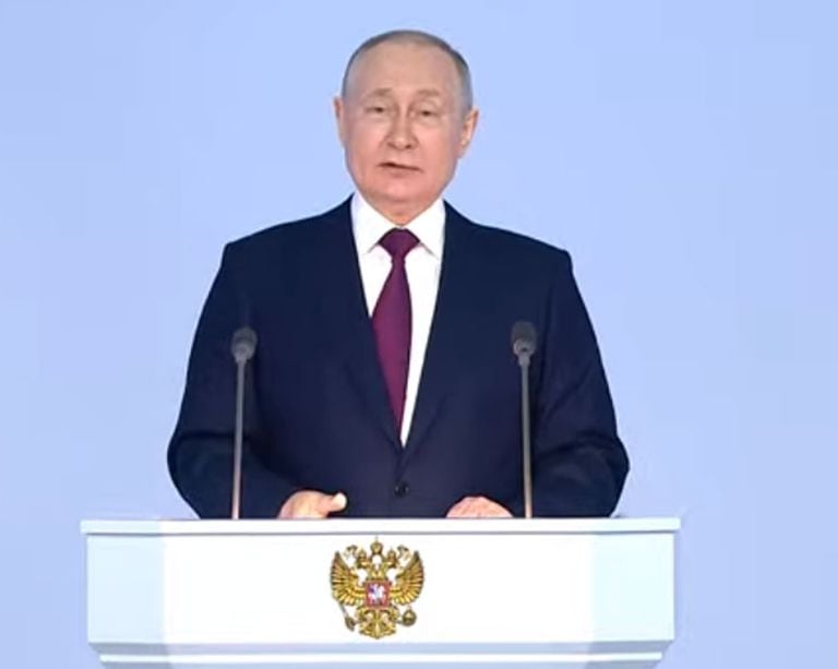 Vladimir Putin, durante el discurso del estado de la unión
