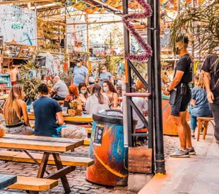 Patio De Los Lecheros Was A Train Station, Now Converted Into A Market, Has Picnic-Style Tables, Plants And Colorful Murals Photo: @Elpatiodeloslecheros