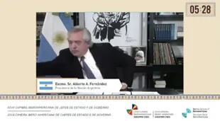 Alberto Fernández debió interrumpir su discurso en la Cumbre de Andorra por problemas de conexión