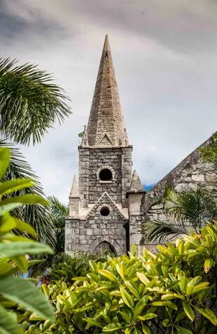 Un pintoresca iglesia de la isla.